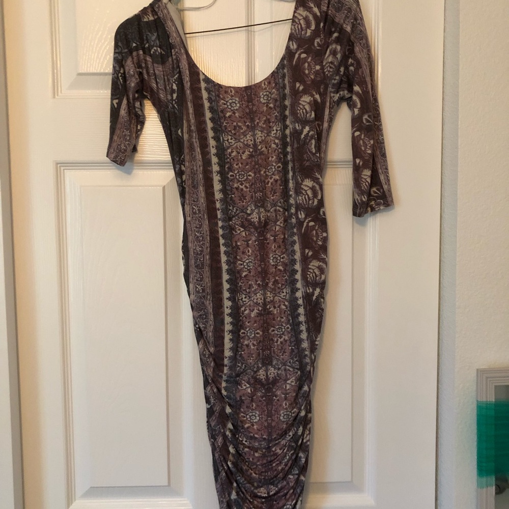 Free people ruched bodycon dress